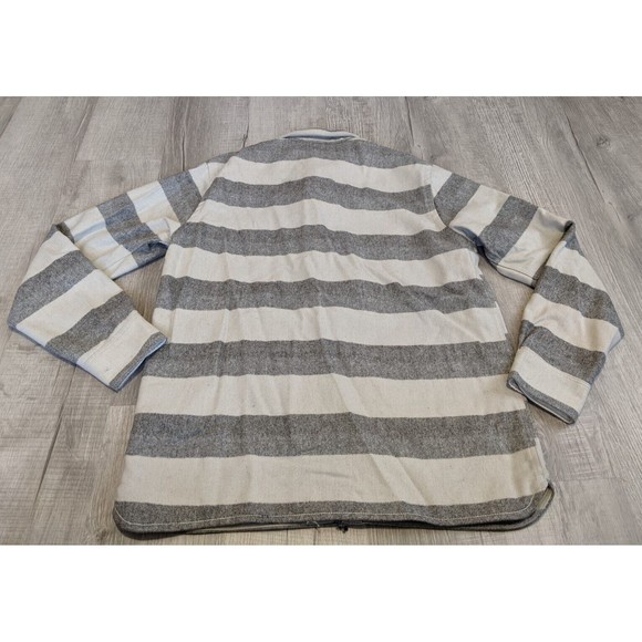 Burton Gray and White Striped Shirt Jacket - Picture 8 of 11